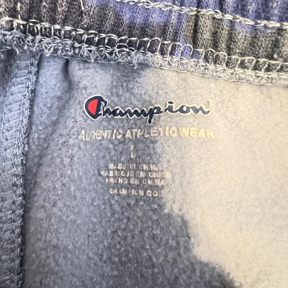 740 | Champion Blue Camouflage Fleece Tapered Jogger Sweatpants Kids Large